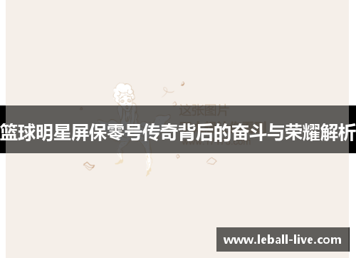 篮球明星屏保零号传奇背后的奋斗与荣耀解析