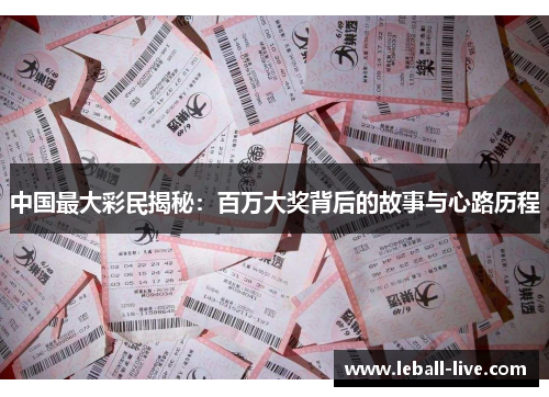 中国最大彩民揭秘：百万大奖背后的故事与心路历程